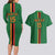 Custom Zambia Football Couples Matching Long Sleeve Bodycon Dress and Hawaiian Shirt Go Copper Bullets