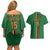 Custom Zambia Football Couples Matching Off Shoulder Short Dress and Hawaiian Shirt Go Copper Bullets