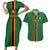 Custom Zambia Football Couples Matching Short Sleeve Bodycon Dress and Hawaiian Shirt Go Copper Bullets