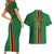 Custom Zambia Football Couples Matching Short Sleeve Bodycon Dress and Hawaiian Shirt Go Copper Bullets