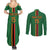 Custom Zambia Football Couples Matching Summer Maxi Dress and Long Sleeve Button Shirt Go Copper Bullets