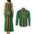 Custom Zambia Football Couples Matching Tank Maxi Dress and Long Sleeve Button Shirt Go Copper Bullets