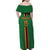 Custom Zambia Football Family Matching Off Shoulder Maxi Dress and Hawaiian Shirt Go Copper Bullets