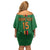 Custom Zambia Football Family Matching Off Shoulder Short Dress and Hawaiian Shirt Go Copper Bullets