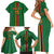 Custom Zambia Football Family Matching Short Sleeve Bodycon Dress and Hawaiian Shirt Go Copper Bullets