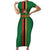 Custom Zambia Football Family Matching Short Sleeve Bodycon Dress and Hawaiian Shirt Go Copper Bullets