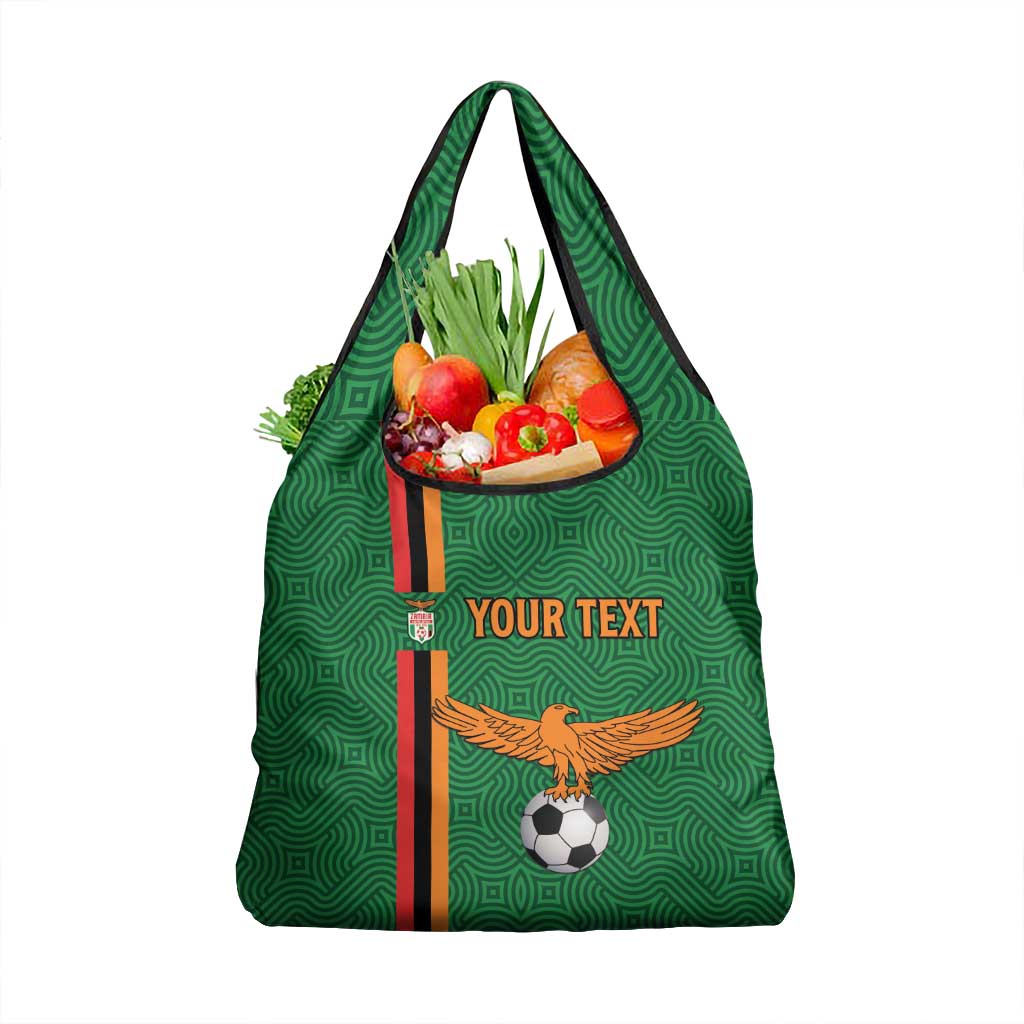 Custom Zambia Football Grocery Bag Go Copper Bullets