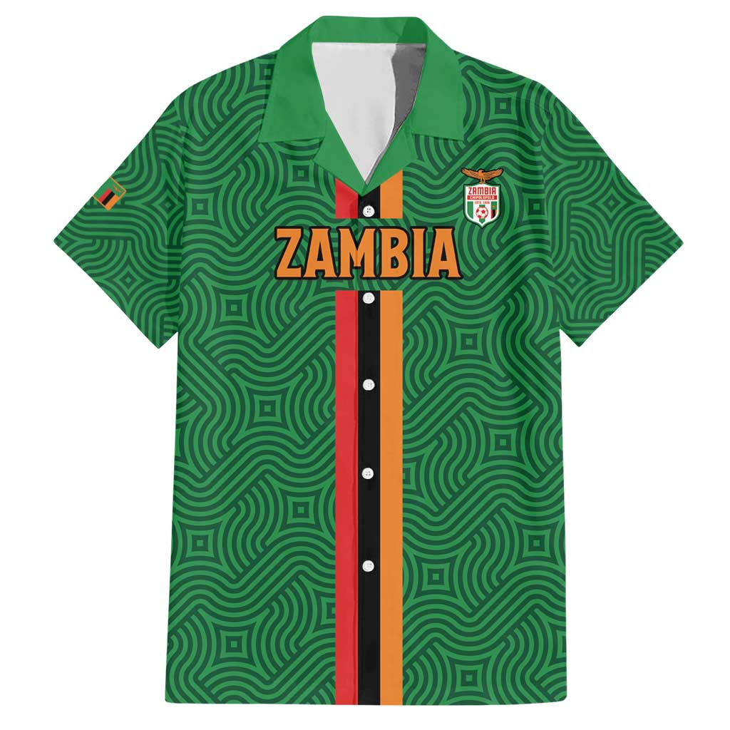 Custom Zambia Football Hawaiian Shirt Go Copper Bullets