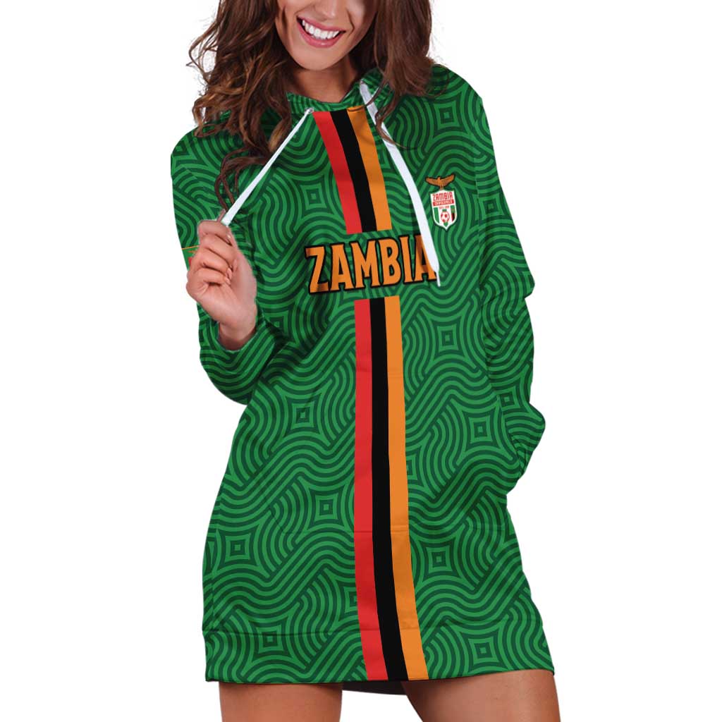 Custom Zambia Football Hoodie Dress Go Copper Bullets