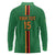 Custom Zambia Football Long Sleeve Polo Shirt Go Copper Bullets