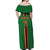 Custom Zambia Football Off Shoulder Maxi Dress Go Copper Bullets