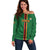 Custom Zambia Football Off Shoulder Sweater Go Copper Bullets