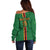 Custom Zambia Football Off Shoulder Sweater Go Copper Bullets