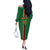 Custom Zambia Football Off The Shoulder Long Sleeve Dress Go Copper Bullets