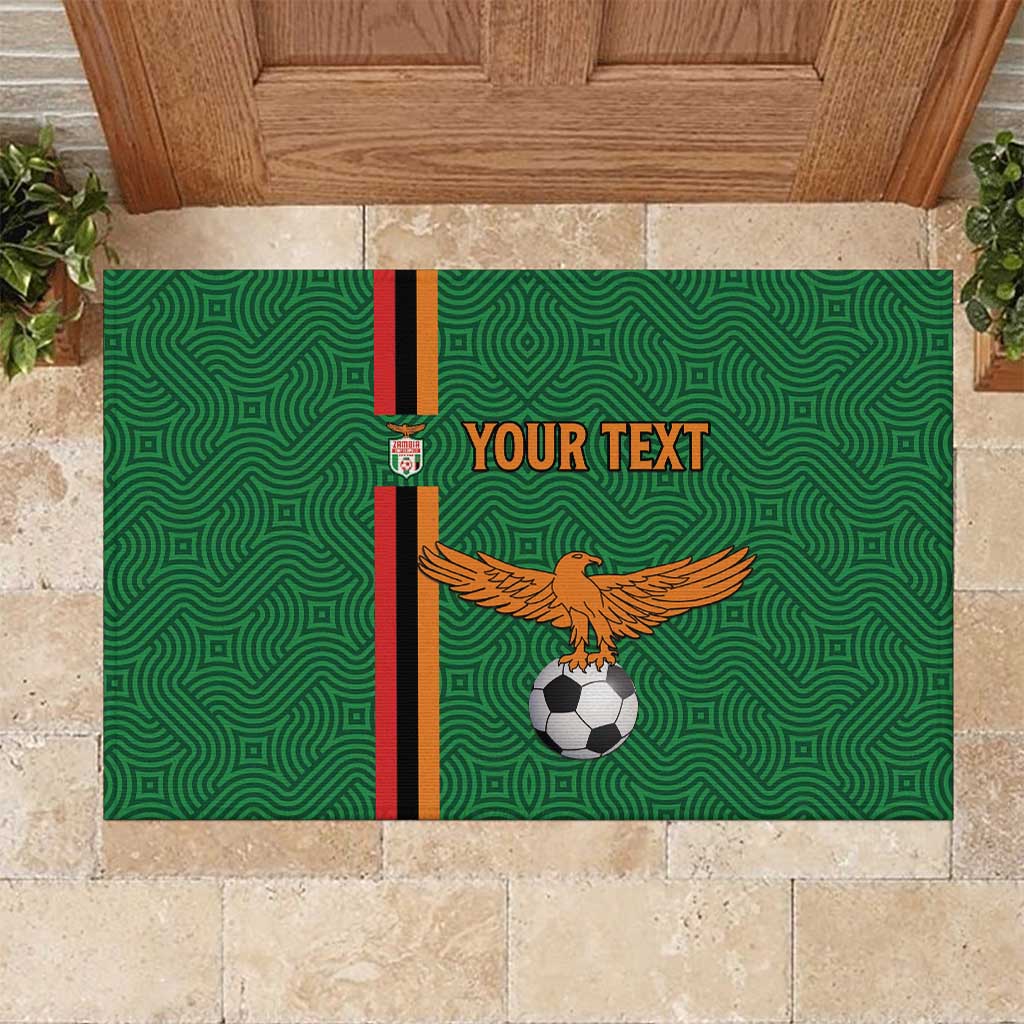 Custom Zambia Football Rubber Doormat Go Copper Bullets