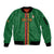 Custom Zambia Football Sleeve Zip Bomber Jacket Go Copper Bullets