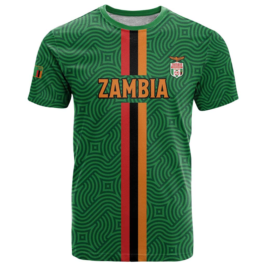 Custom Zambia Football T Shirt Go Copper Bullets