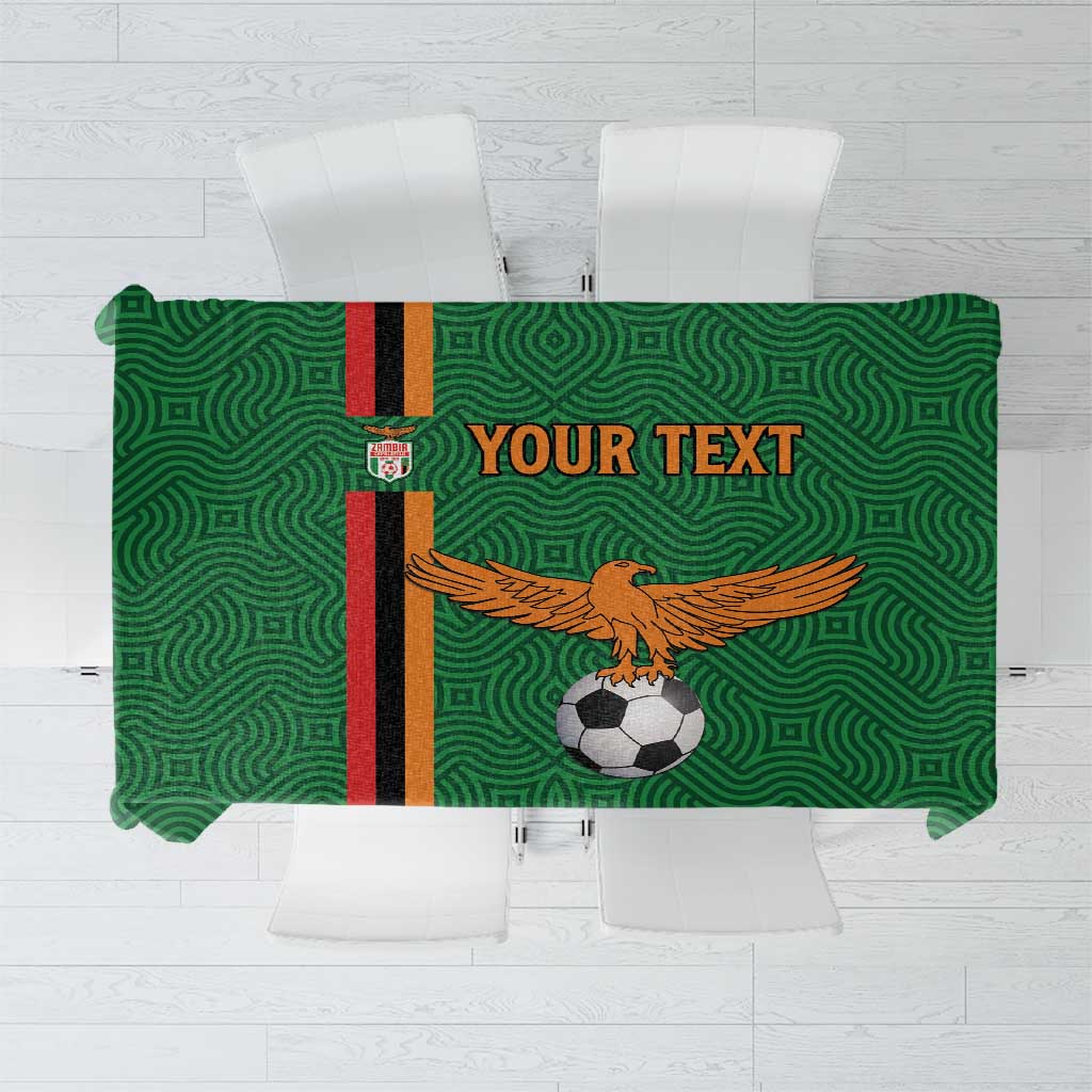 Custom Zambia Football Tablecloth Go Copper Bullets