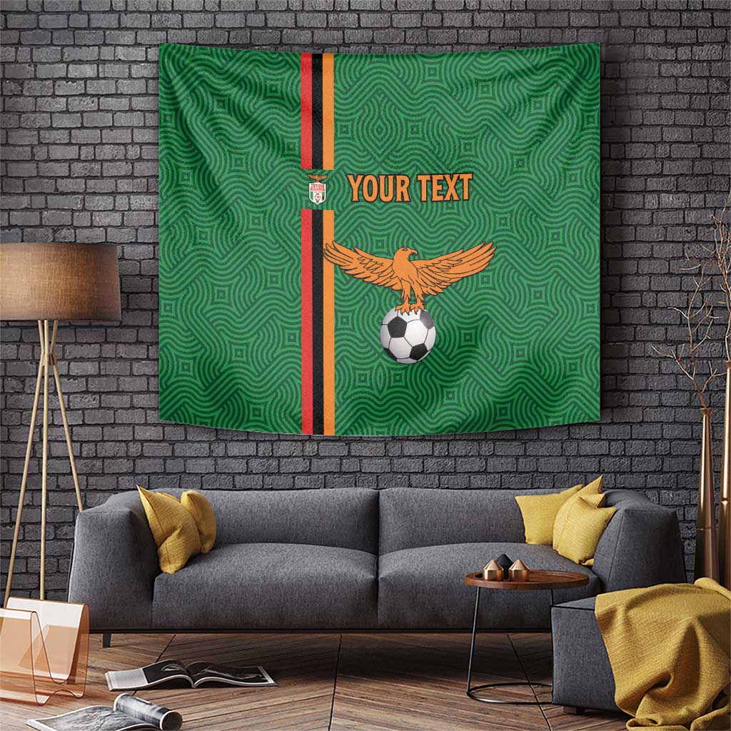 Custom Zambia Football Tapestry Go Copper Bullets