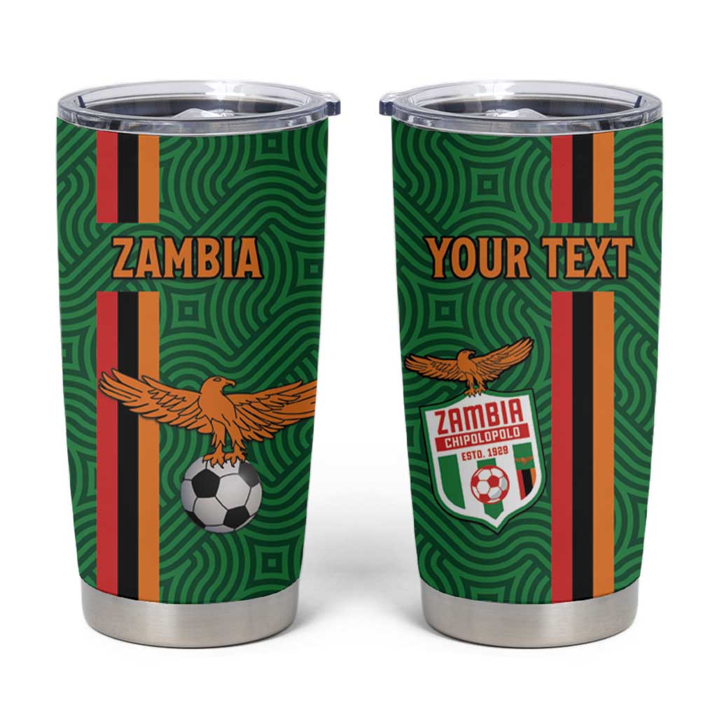 Custom Zambia Football Tumbler Cup Go Copper Bullets