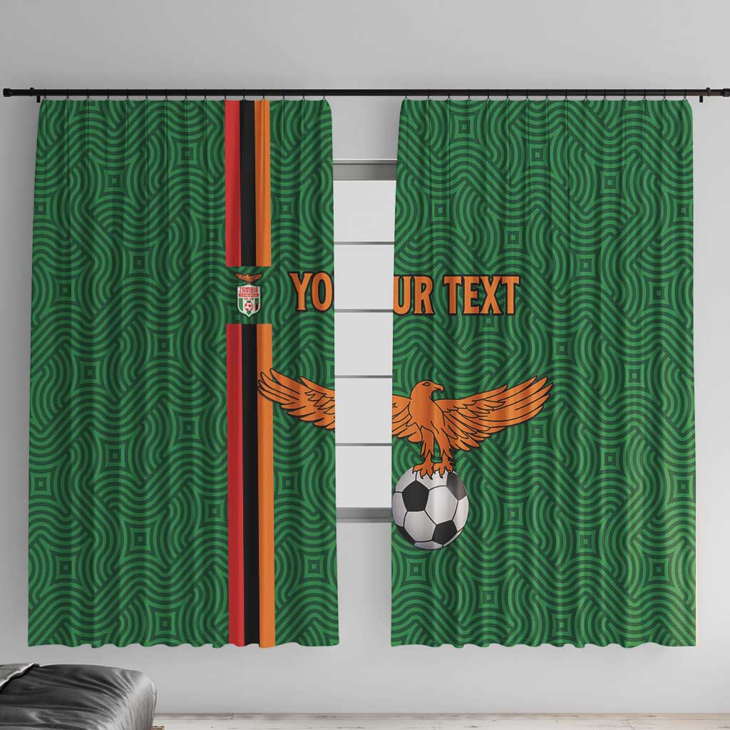 Custom Zambia Football Window Curtain Go Copper Bullets