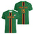 Custom Zambia Football Women V-Neck T-Shirt Go Copper Bullets