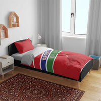 Custom Gambia Football Bedding Set Go Scorpions Go
