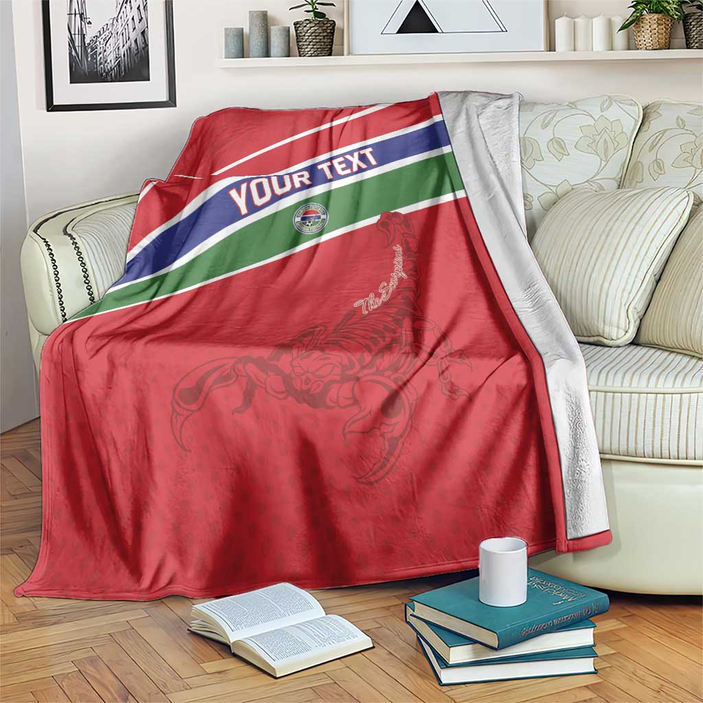 Custom Gambia Football Blanket Go Scorpions Go
