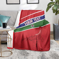 Custom Gambia Football Blanket Go Scorpions Go