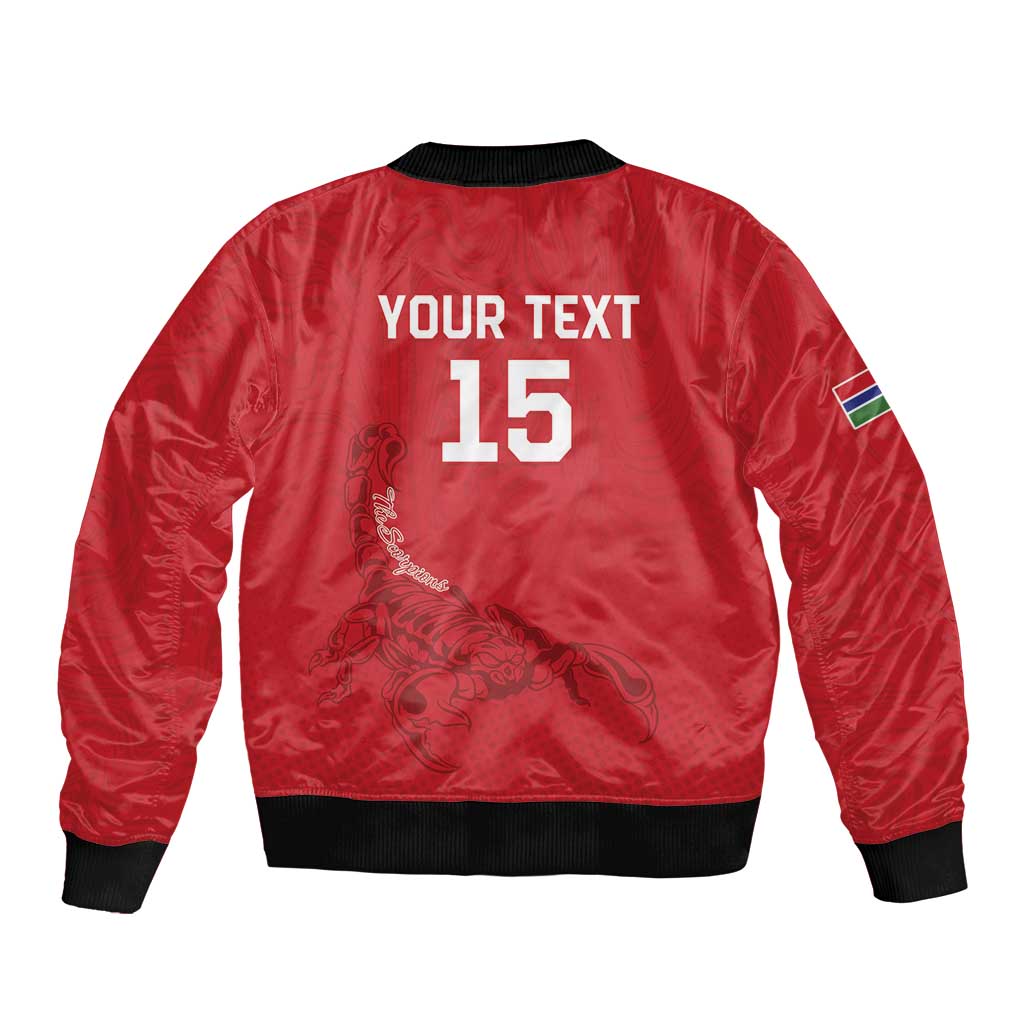 Custom Gambia Football Bomber Jacket Go Scorpions Go