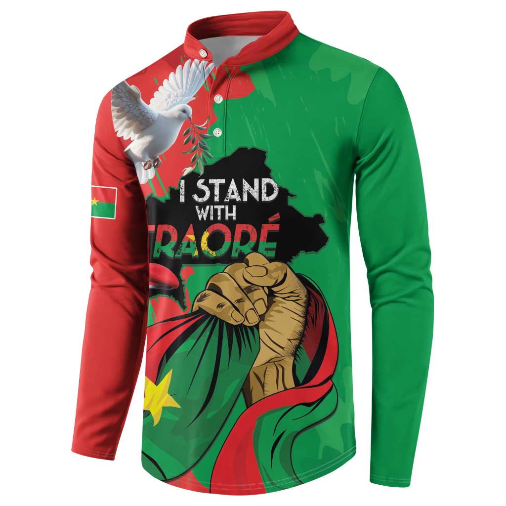 Traore Burkina Faso Button Sweatshirt I Stand With Traore