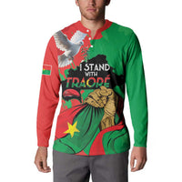 Traore Burkina Faso Button Sweatshirt I Stand With Traore