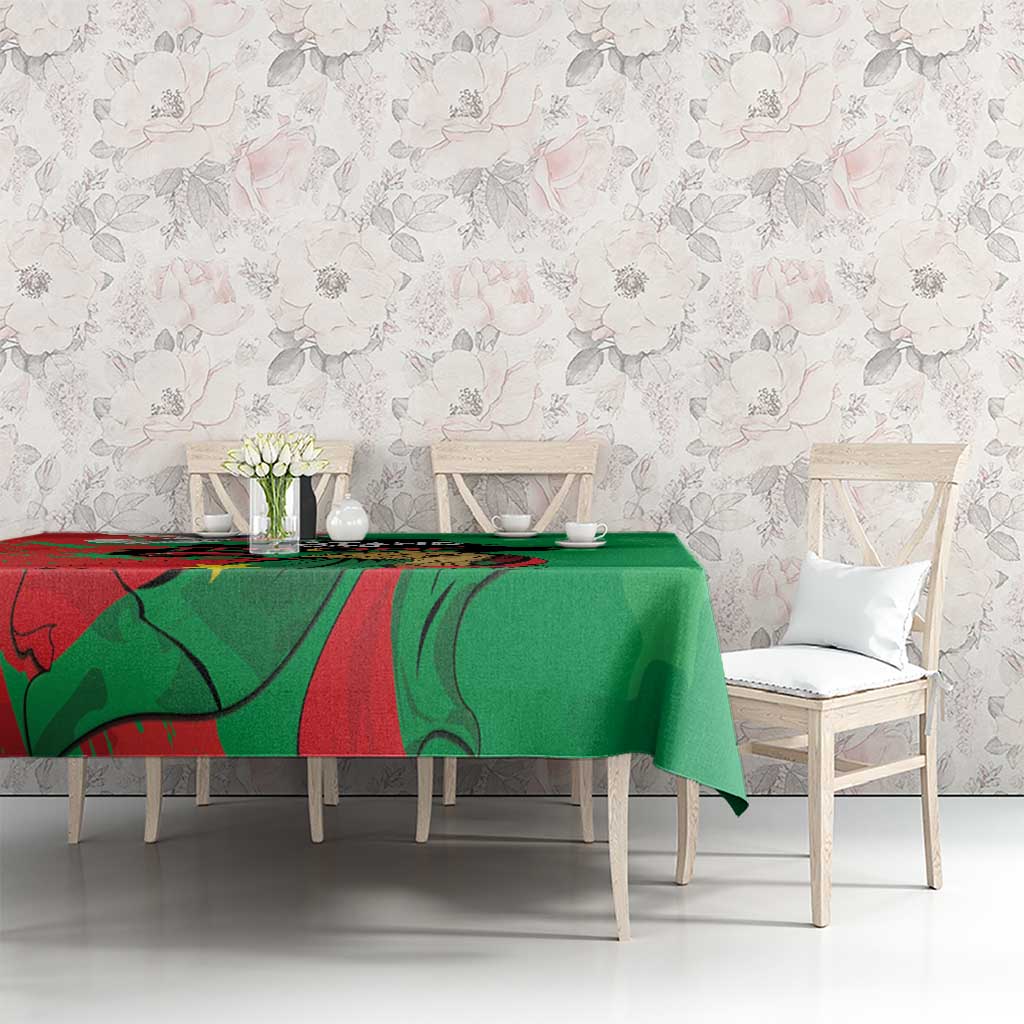 Traore Burkina Faso Tablecloth I Stand With Traore