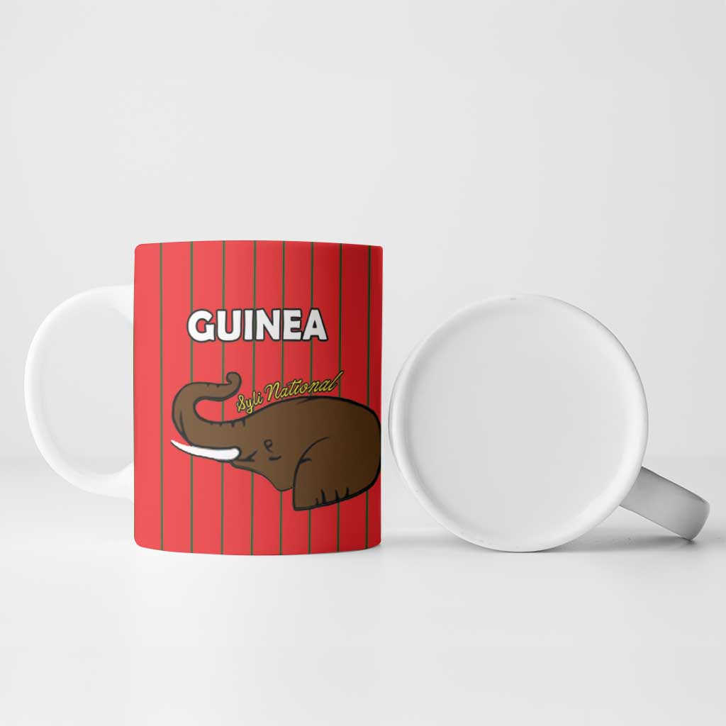 Custom Guinea Football Ceramic Mug Allez Syli National - Wonder Print Shop