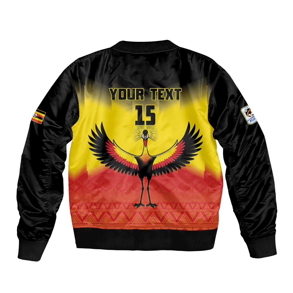 Custom Uganda Football Bomber Jacket Go Cranes Go - Wonder Print Shop