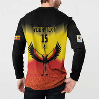 Custom Uganda Football Button Sweatshirt Go Cranes Go - Wonder Print Shop