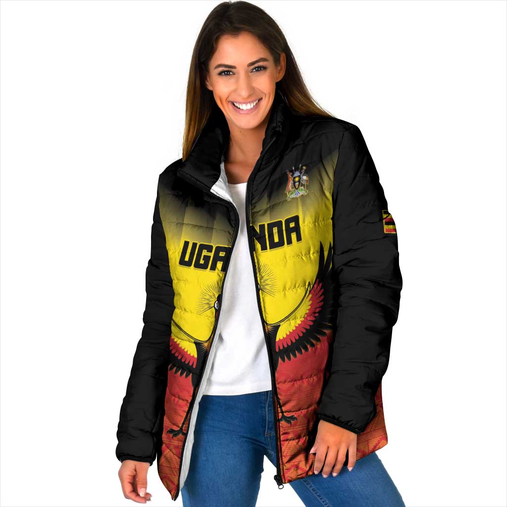 Custom Uganda Football Padded Jacket Go Cranes Go - Wonder Print Shop