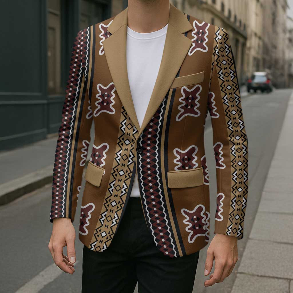 Mali Bologan Mud Cloth Pattern Blazer - Wonder Print Shop