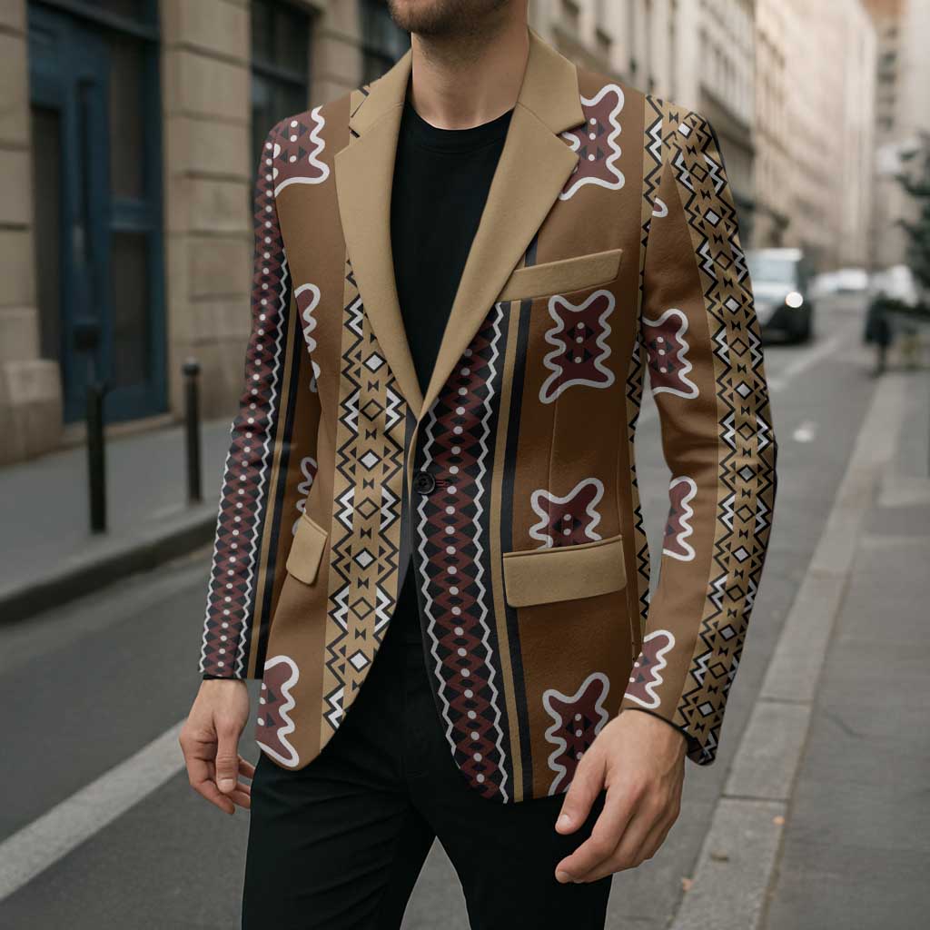 Mali Bologan Mud Cloth Pattern Blazer - Wonder Print Shop