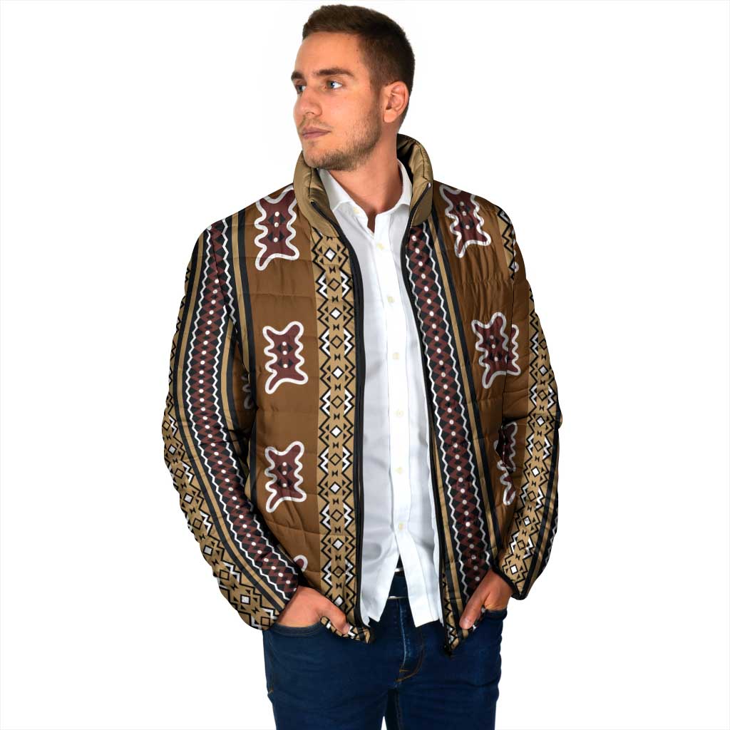 Mali Bologan Mud Cloth Pattern Padded Jacket - Wonder Print Shop