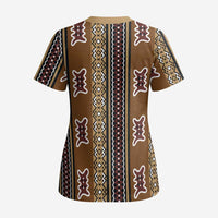 Mali Bologan Mud Cloth Pattern Scrub Top - Wonder Print Shop