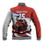 Custom Costa Rica Football Baseball Jacket Los Ticos With Bull Mascot - Wonder Print Shop