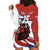 Custom Costa Rica Football Hoodie Dress Los Ticos With Bull Mascot - Wonder Print Shop