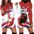 Custom Costa Rica Football Hoodie Dress Los Ticos With Bull Mascot - Wonder Print Shop