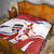 Custom Costa Rica Football Quilt Los Ticos With Bull Mascot