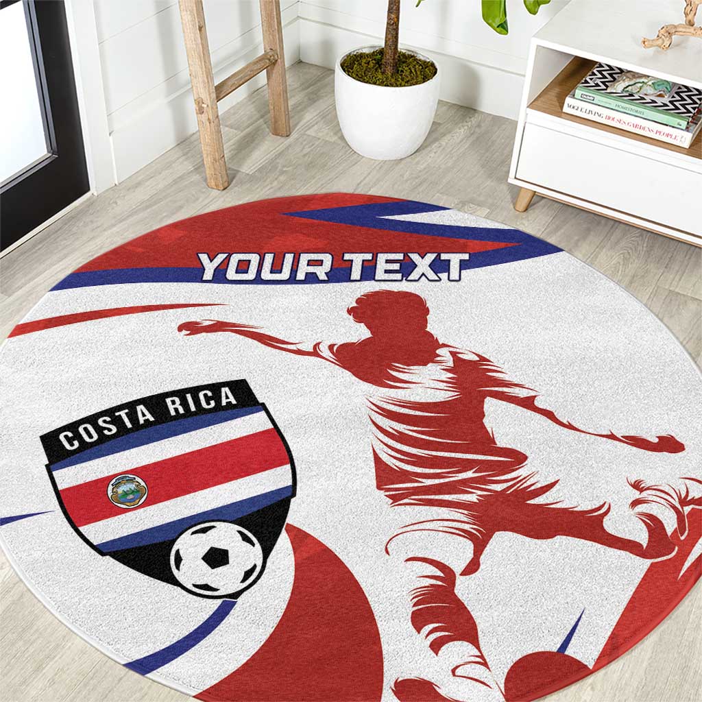 Custom Costa Rica Football Round Carpet Los Ticos With Bull Mascot