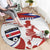 Custom Costa Rica Football Round Carpet Los Ticos With Bull Mascot