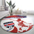 Custom Costa Rica Football Round Carpet Los Ticos With Bull Mascot