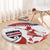 Custom Costa Rica Football Round Carpet Los Ticos With Bull Mascot