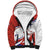 Custom Costa Rica Football Sherpa Hoodie Los Ticos With Bull Mascot - Wonder Print Shop